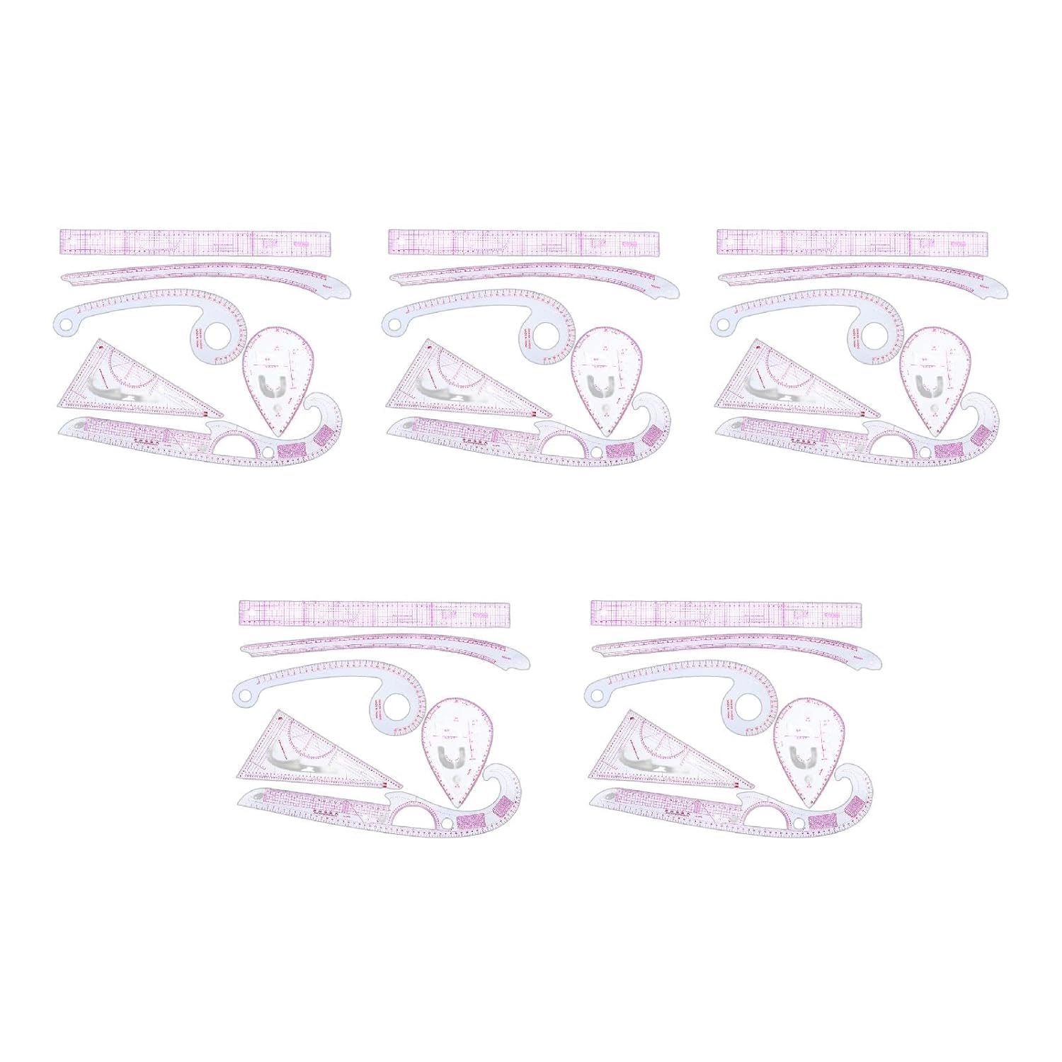 6pcs Practical Sewing French Cutting Ruler Measure Dressmaking Tailor Draw Rotary Cutter