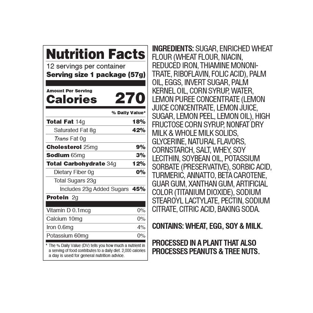 The Original Cakebites by Cookies United, Grab-and-Go Bite-Sized Snack, Sweet Lemon Layers, 12 Pack of 3 Cookies