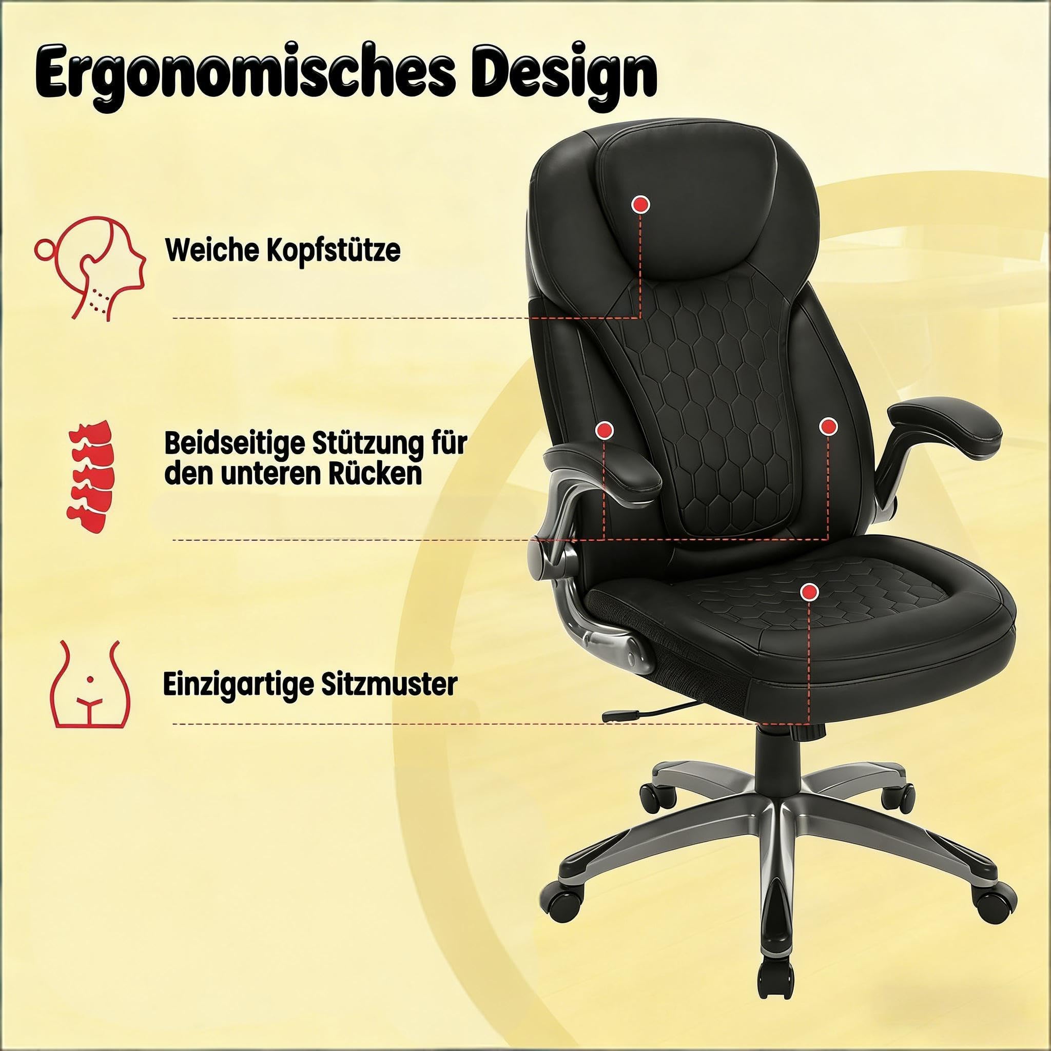 Chaise de bureau ergonomique réglable en hauteur - Chaise de bureau