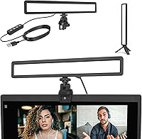 Vista 1 de luxceo Video Conference Lighting, Zoom Light for Remote Working, Webcam Lighting for Laptop, Zoom Calls, Live Streaming, Online Class, Self