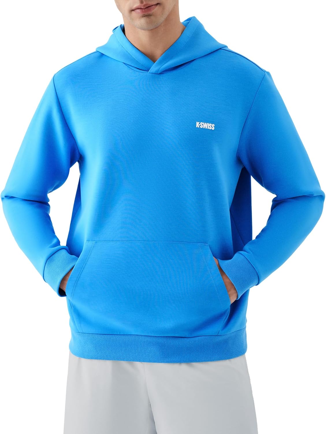K-Swiss Men's Tennis Print Hoodie - Long Sleeve Pullover Hooded Sweatshirts with Kangaroo Pockets
