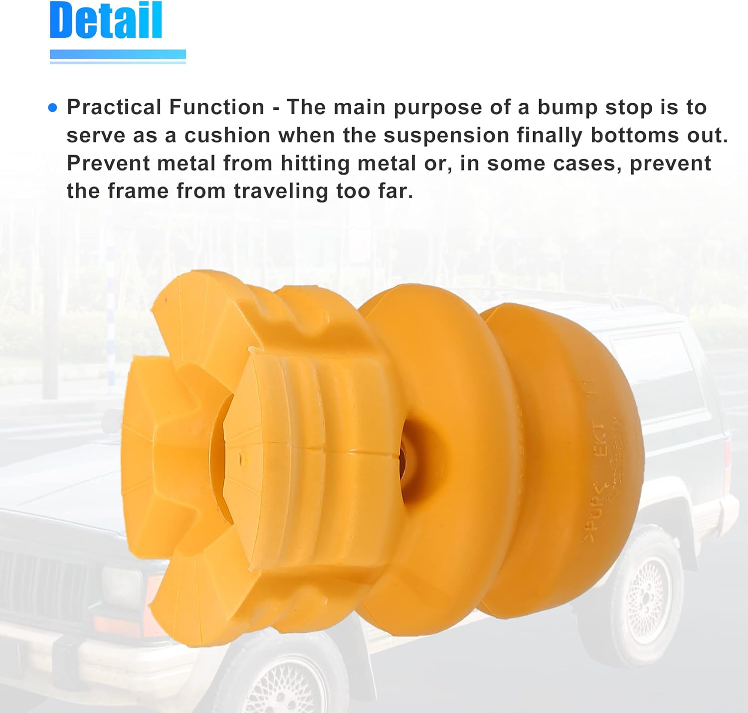 X AUTOHAUX 2pcs 4.3 Inch Rear Suspension Bump Stop Strut Bumper Bump Stop for Kia Sorento 2002-2009 55151-3E001 Rubber Orange