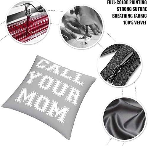 Miniatura 2 de Call Your MOM - Fundas de almohada de tela de terciopelo con estampado 3D, adecuadas para dormitorio, sala de estar, suelo, banco, regalo para