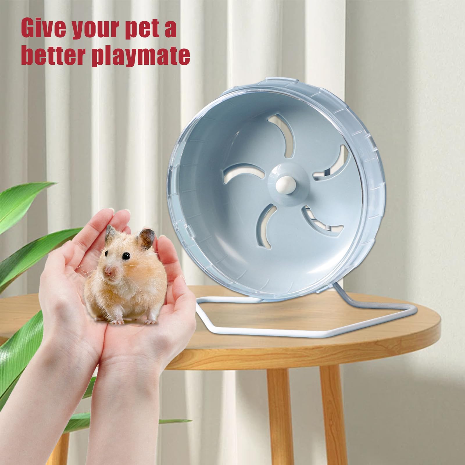Wumuzai Hamster Wheel Silent, 8.3 Inch Large Gerbil Hedgehog Wheel - Image 4