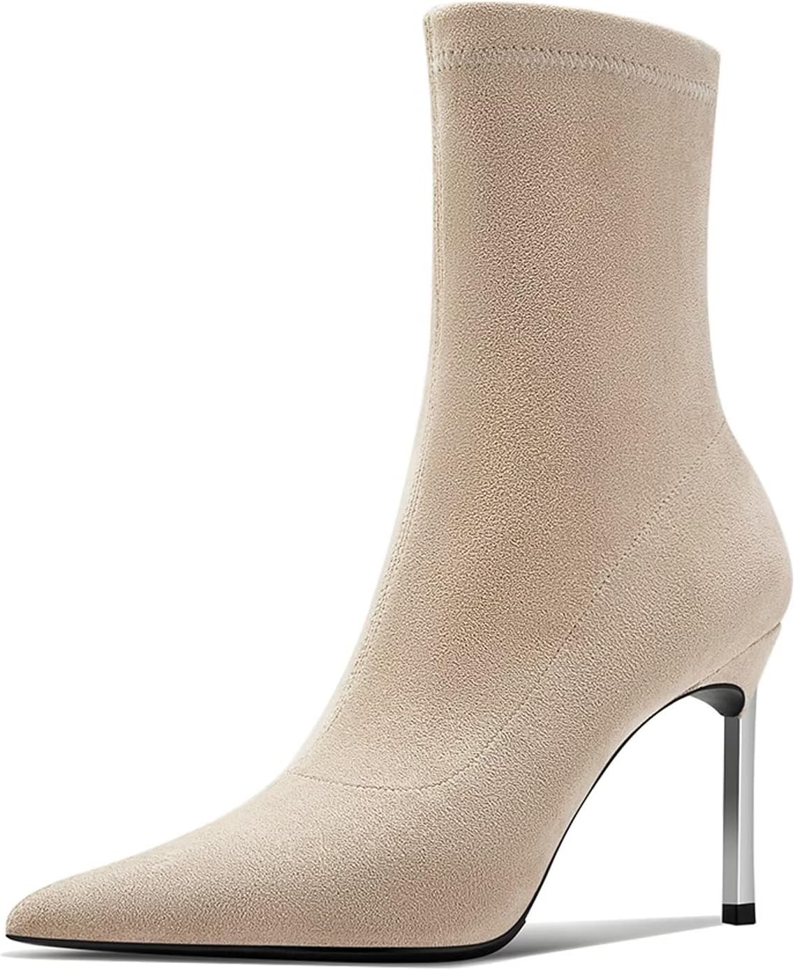 Castamere Women Stiletto High Heel Close Pointed Toe Slip-on Ankle Boots Short Bootie Office Party Clear Cute Classic Boots