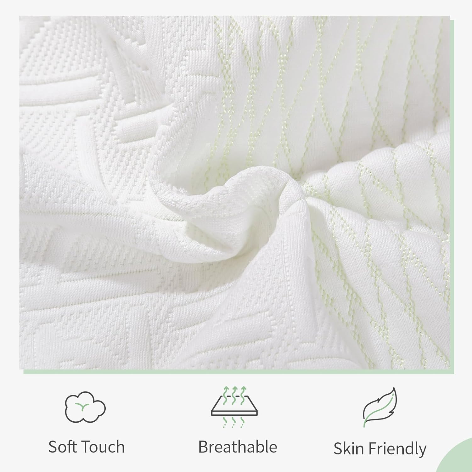 Novilla 4FT Foam Mattress, Medium Firm, 9 Zone Foam Mattress with Breathable OEKO-TEX Fabric and CertiPUR-US Foam 120x190x16 image 3