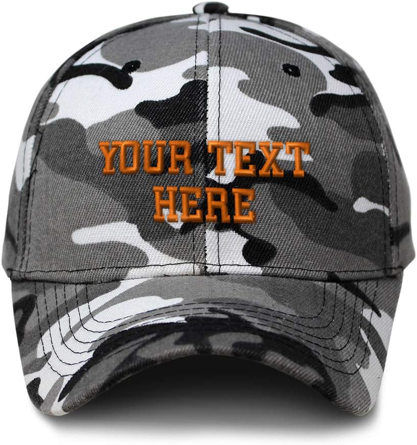 City Camo Baseball Cap Custom Personalized Text Hunting Dad Hats for Men & Women