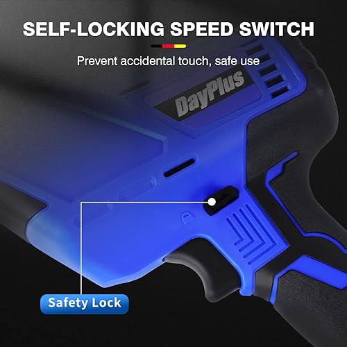 Miniatura 5 de Sierra recíproca sin escobillas de 21 V, kit de sierra eléctrica ultraligera con 2 baterías de 1.5 Ah, 4 hojas de sierra, 0-1900 RPM, luz LED,