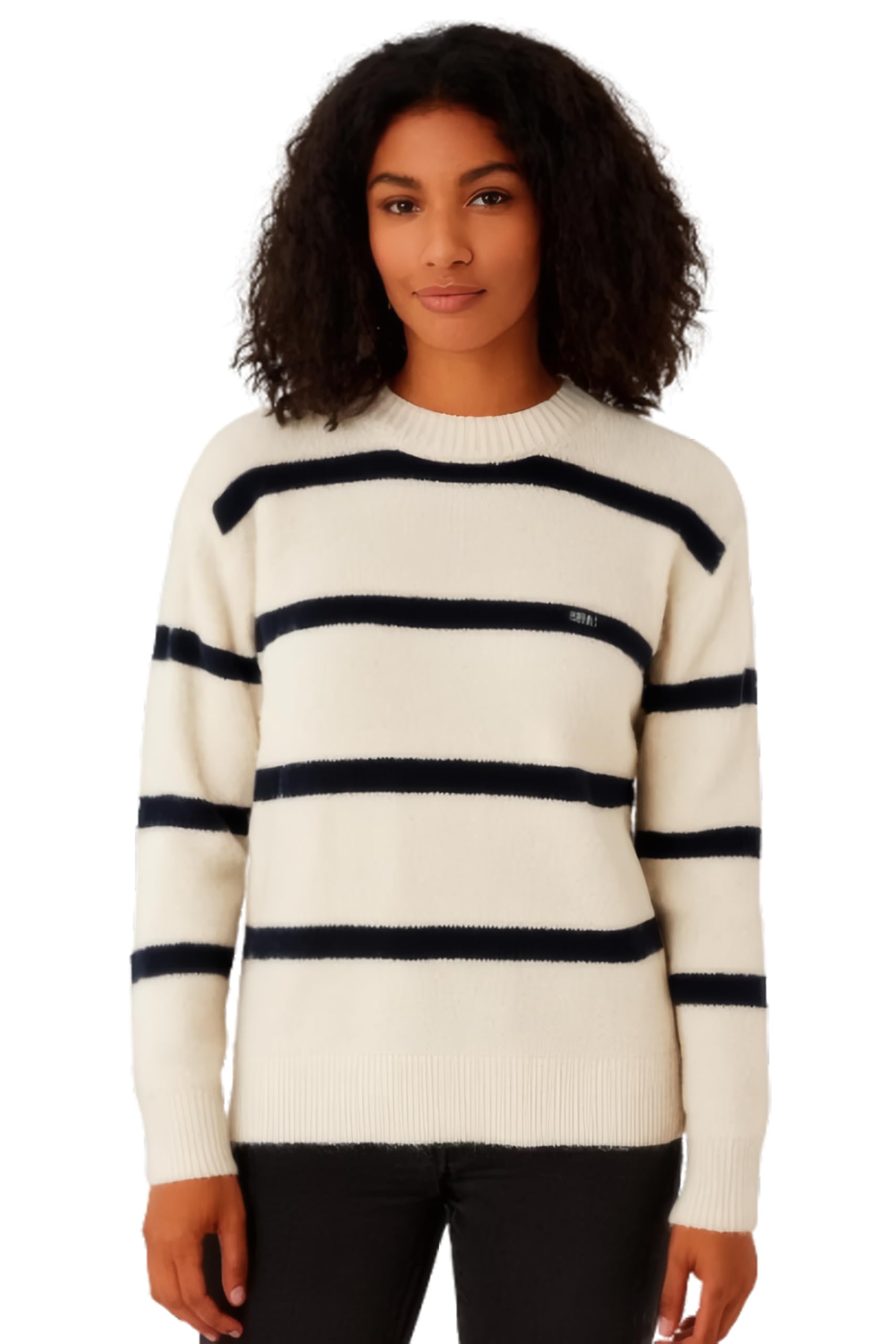 Classic Black & White Striped Wool-Blend Sweater – Timeless Crewneck Style-picture-33