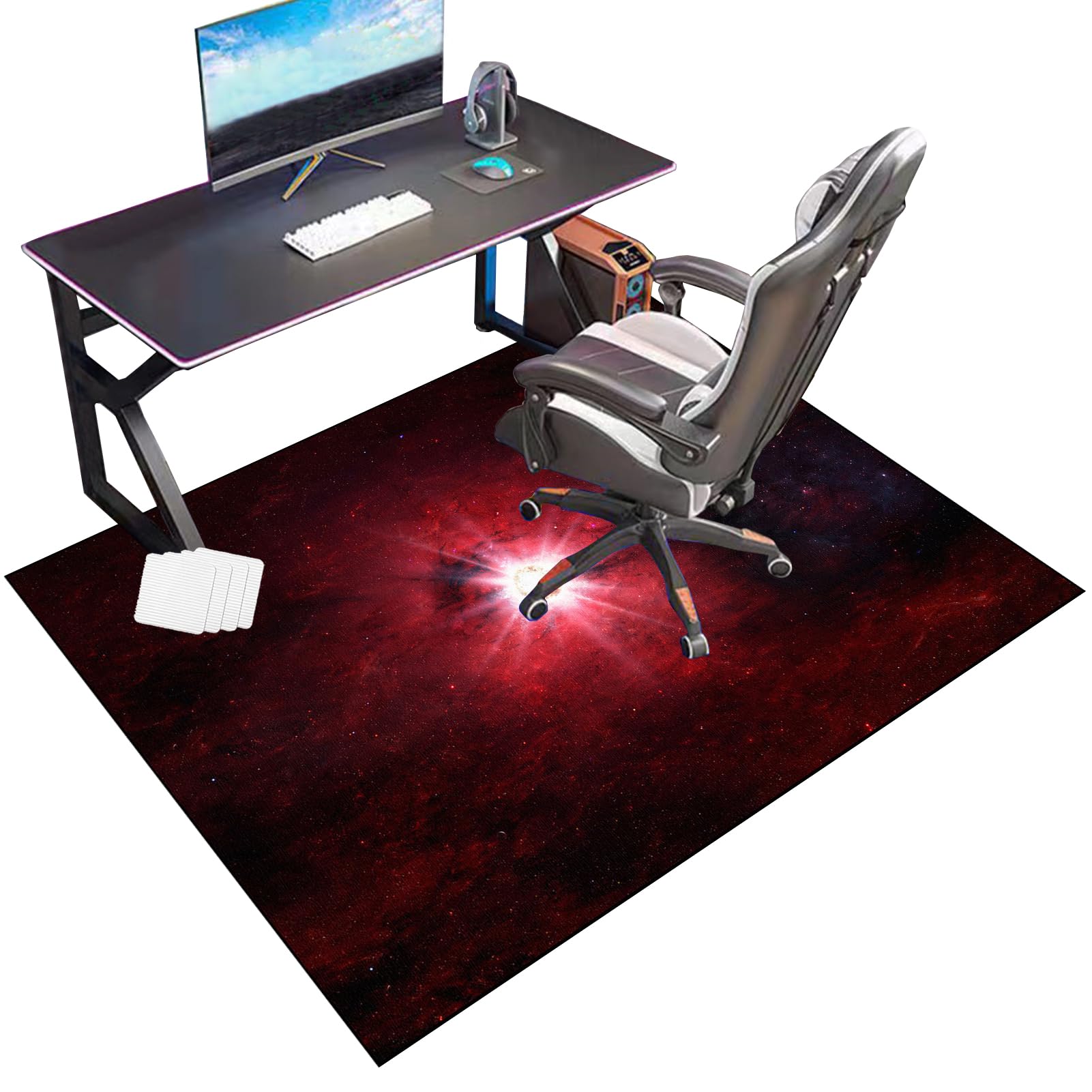 RxueSug Floor Protector Mat for Office Home Computer Gaming Chair Mat Carpet Protector Chair Mat Large Office Chair Mat for Hard Floor Non-slip Desk Chair Mat for Carpet Floors 70 x 120 cm