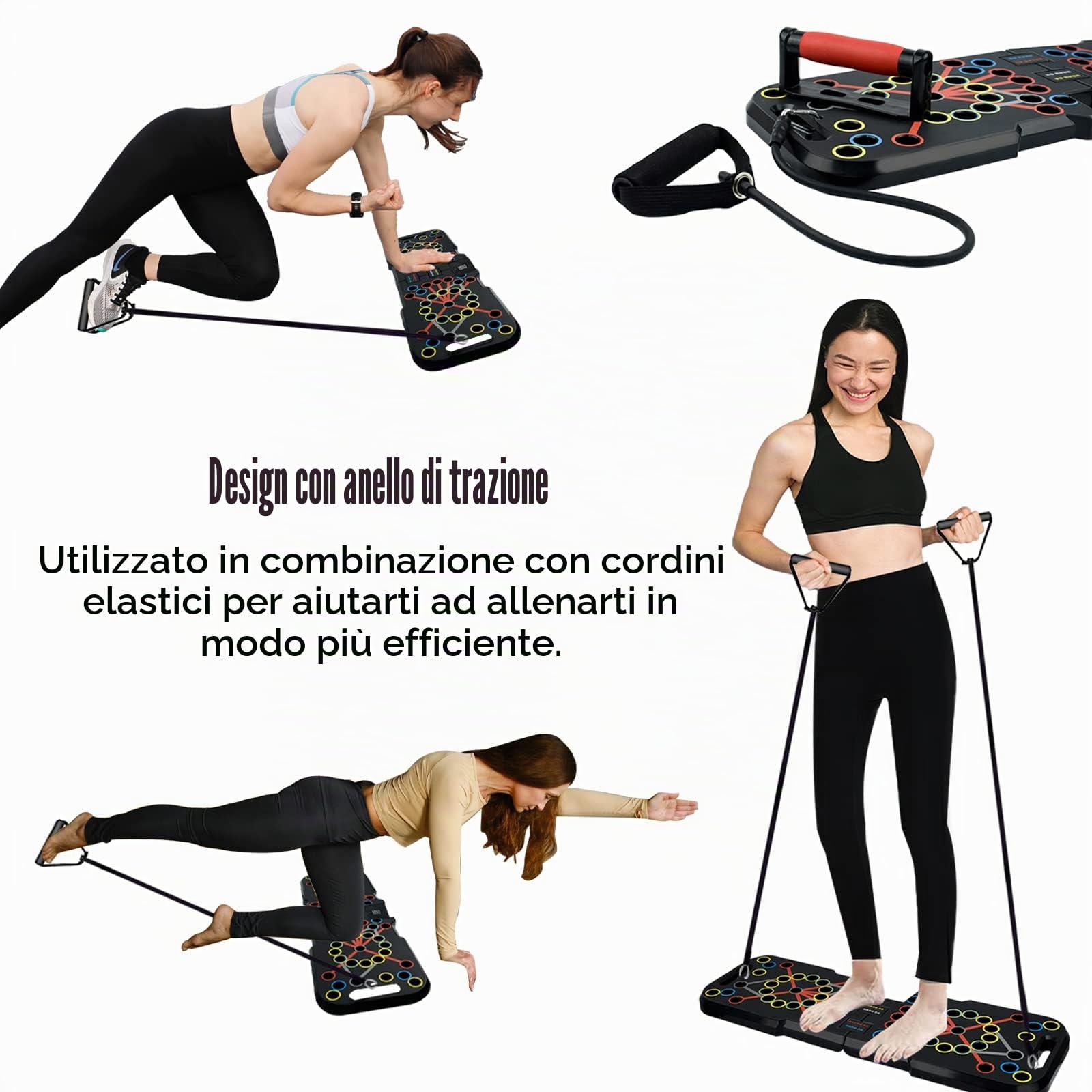 41 in 1 Push Up Rack Board Fitness Gear Power Press Push Up Staffa System Workout Training Gym Esercizio Rack per Body Building Allenamento con Fascia di Resistenza＆Contatore Intelligente