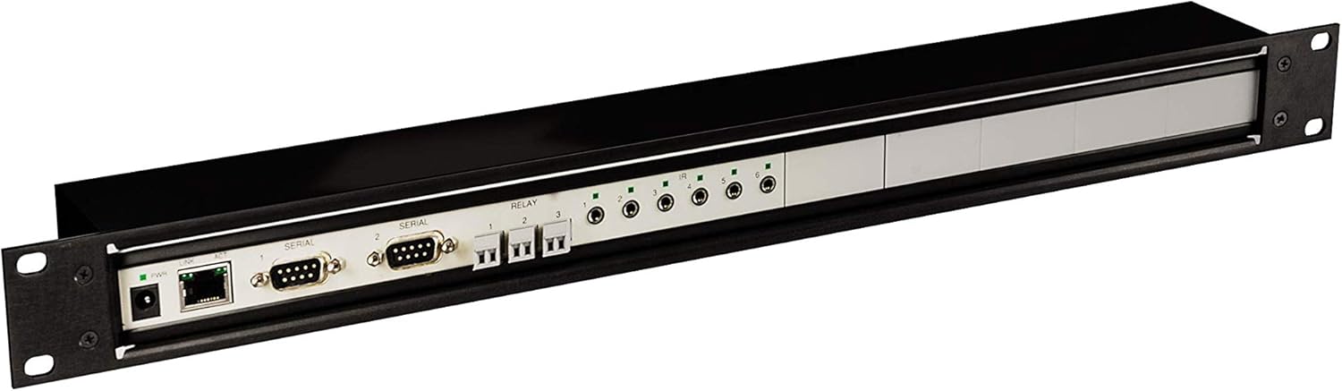 Global Caché GC-100-18R Network Adapter with 18-Inch Rack Mount Kit - Connects RS232 Serial, Relay, Infrared Devices and Smart Sensors to a Wired Ethernet