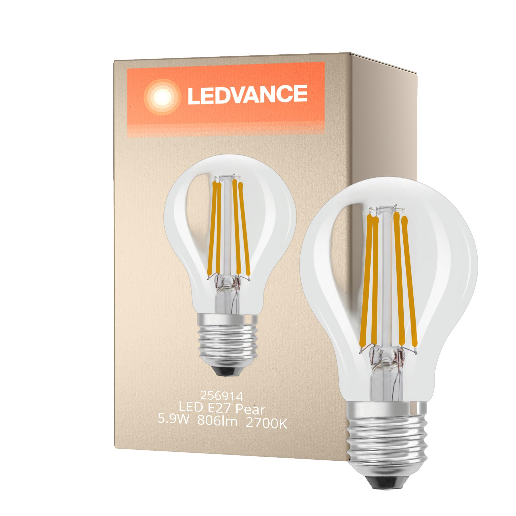Ledvance Light Led Gls 5.9W (60W Eq.) E27 2700K Clear