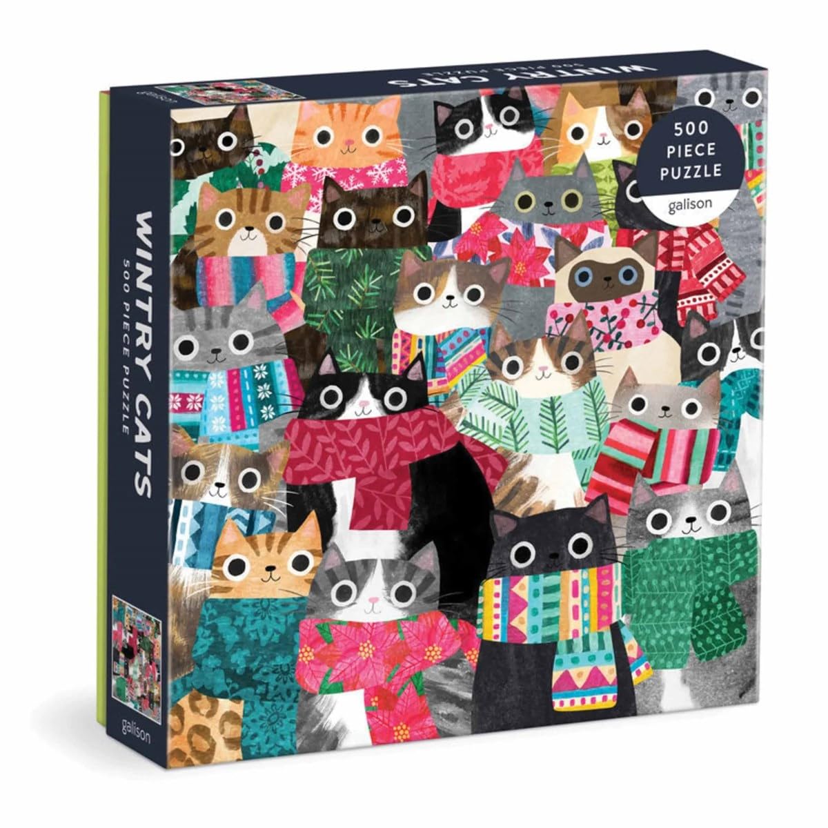 Wintry Cats 500 Piece Jigsaw Puzzle for Adults