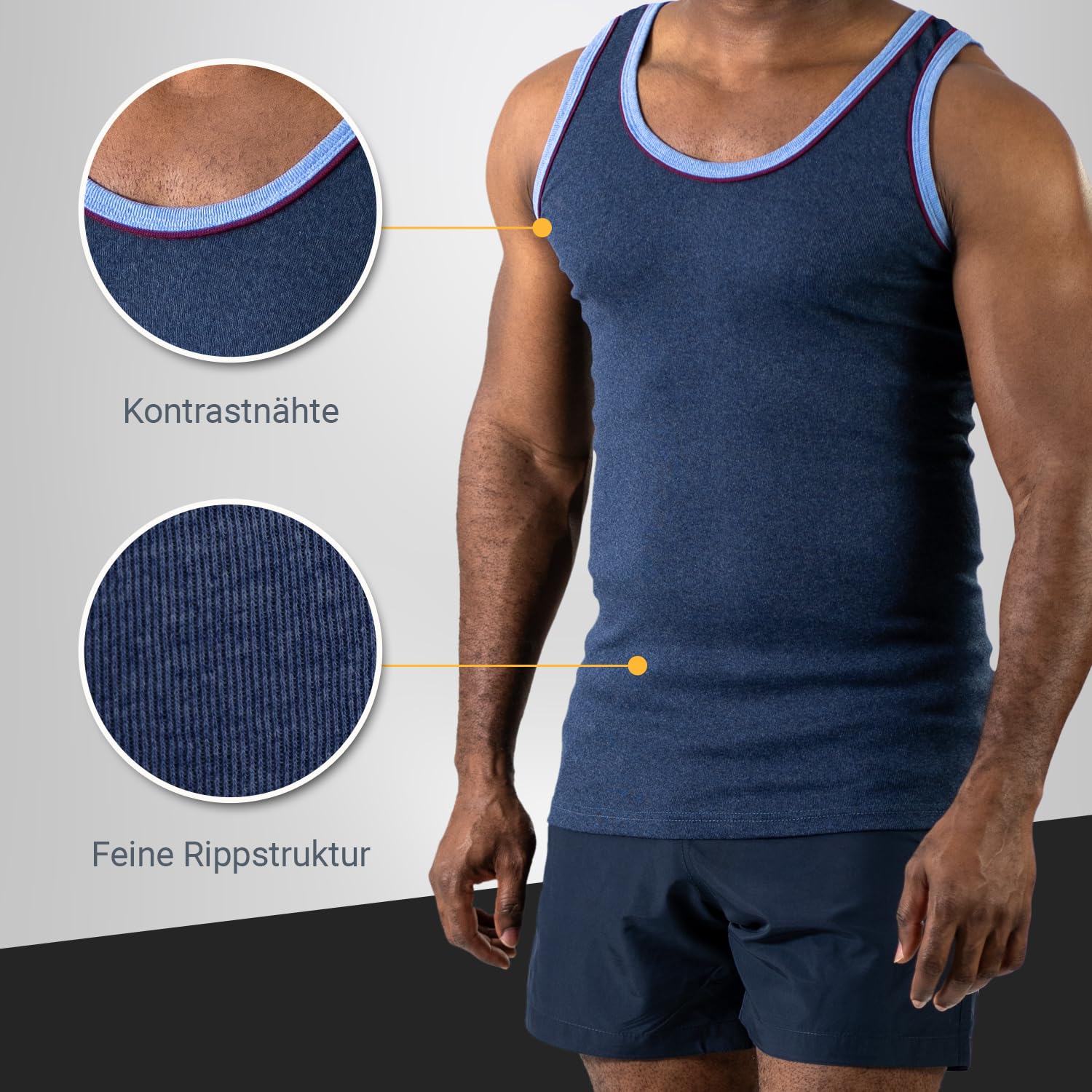 MT - Camiseta interior - Sin mangas - para hombre
