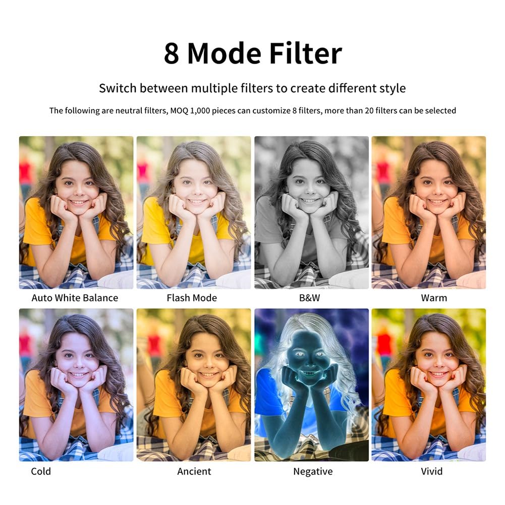 Appareil photo numérique rétro portable sans écran 8 MP et USB-C
