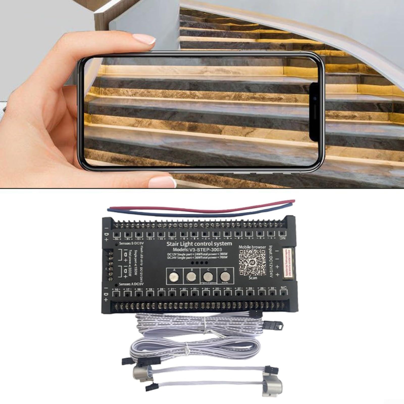 32 canali luce scale controller con, sensore di movimento LED 32 canali
