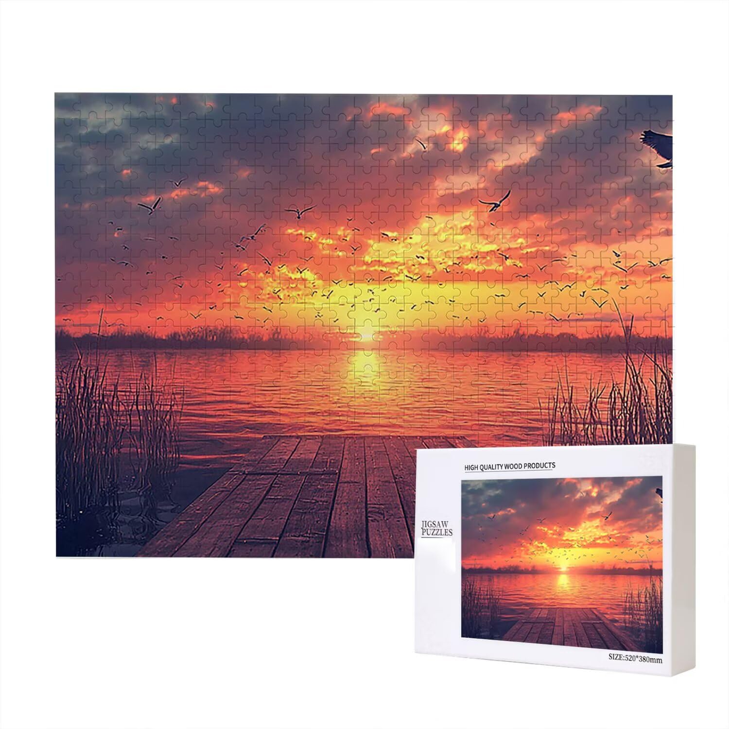Jigsaw Puzzle, 6000 Pezzi Puzzle Classici, Marina Tramonto Puzzle Rilassamento Intelligence, Mpossibile Difficile Puzzle Impegnativo per Adulti Puzzle Gioco Familiare, Regalo per Amore Amico fr0-580