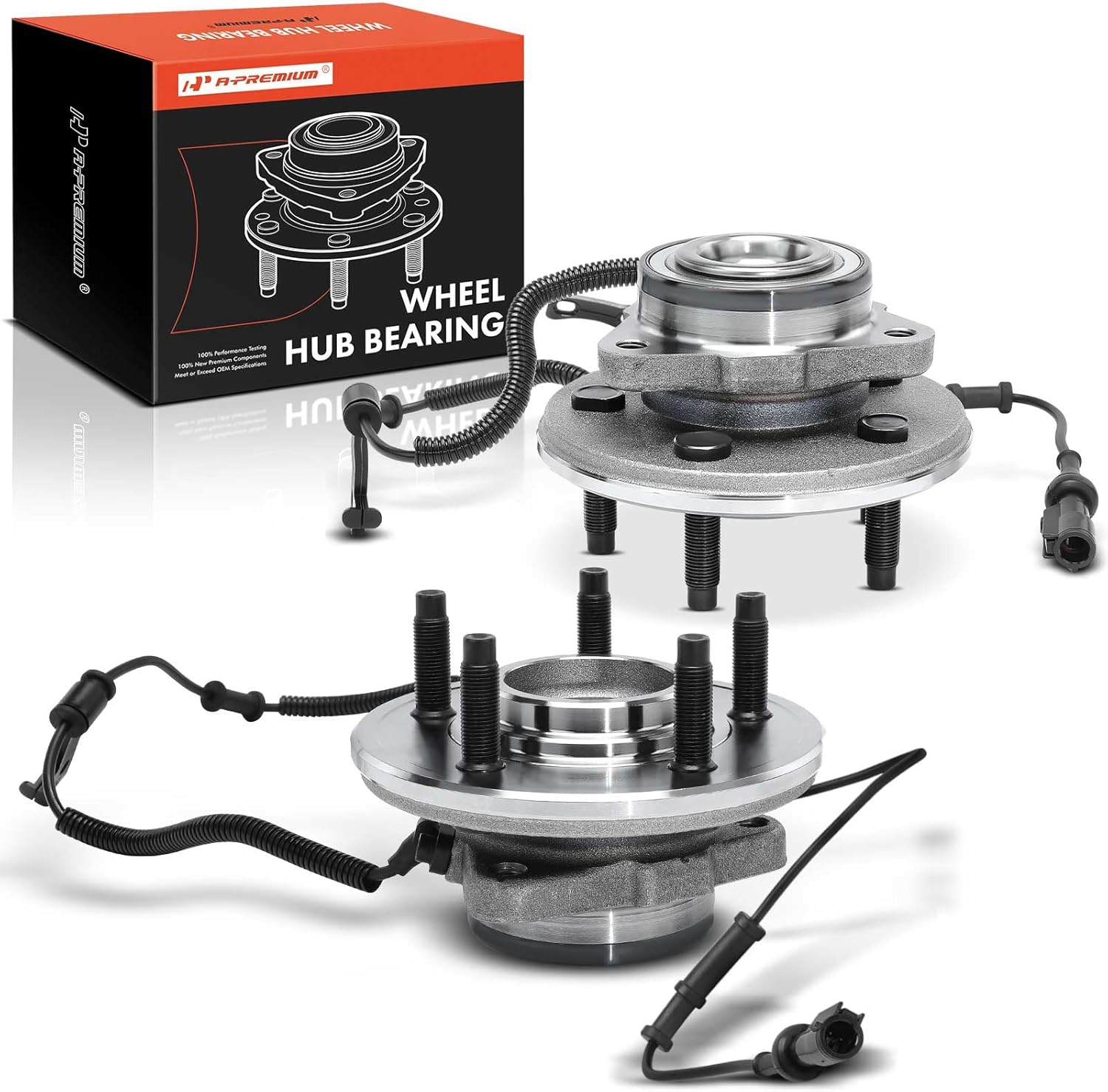 A-Premium 2 x Front Wheel Bearing and Hub Assembly with ABS & 5-Lug Compatible with Ford Explorer 2006-2010, Explorer Sport Trac 2007-2010 & Mercury Mountaineer 2006-2010