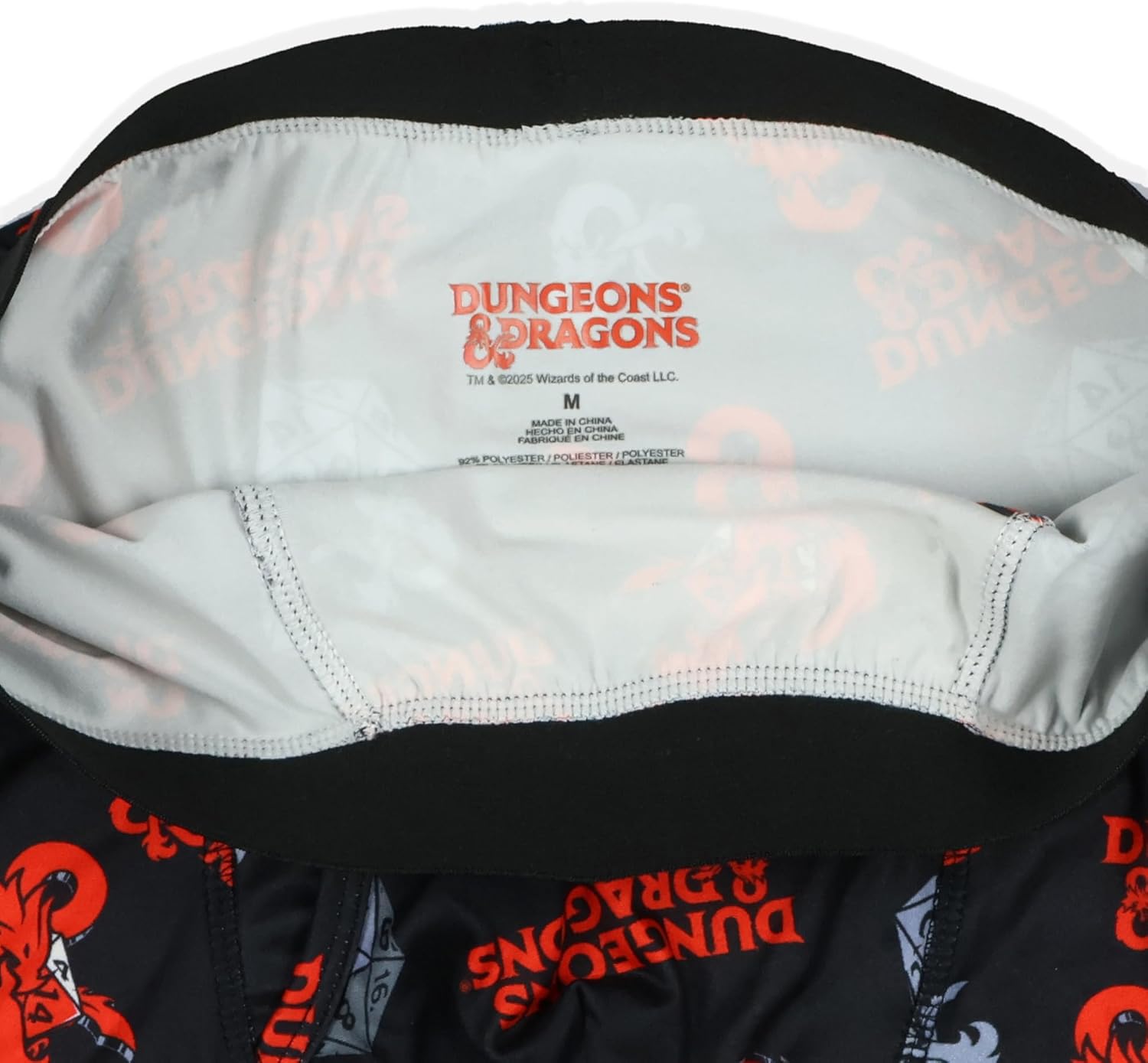 INTIMO Dungeons and Dragons Men's D20 Dice and D&D Logo Adult Boxer Briefs Long Leg Underwear - Image 2