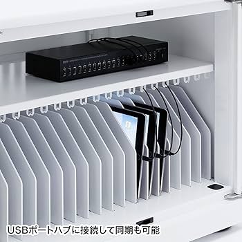 iPad proタブレット保管庫、サンワサプライ CAI-CAB103W SANWA SUPPLY タブレット保管庫 収納キャビネット iPad