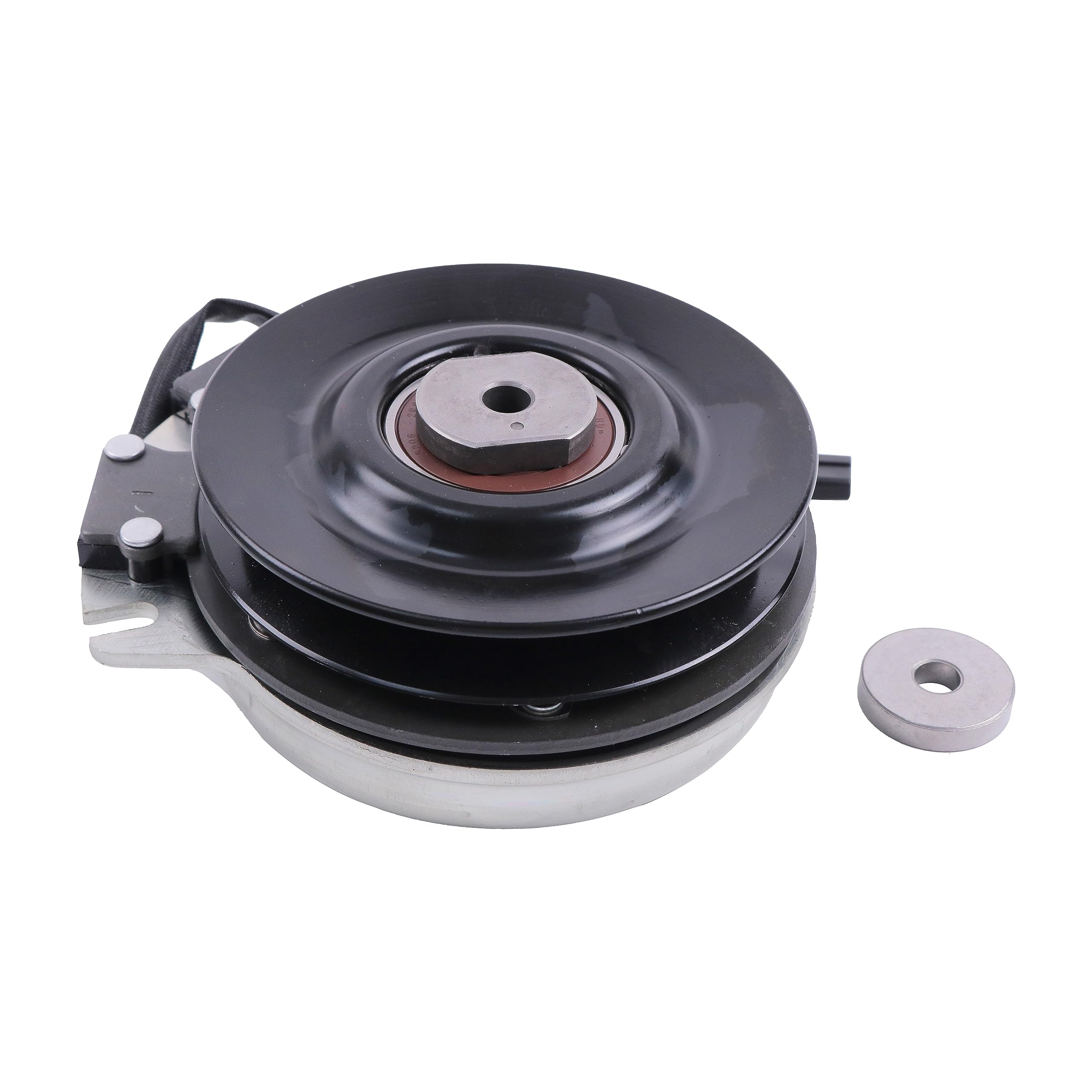 JEENDA Embrague eléctrico PTO 481228 compatible con Scag/ 5218-3, 5218-62 compatible con Warner polea de 6 pulgadas manivela de 1-1/8 pulgadas #057157, X0279, X0130, X0279, X0307, 7-06266
