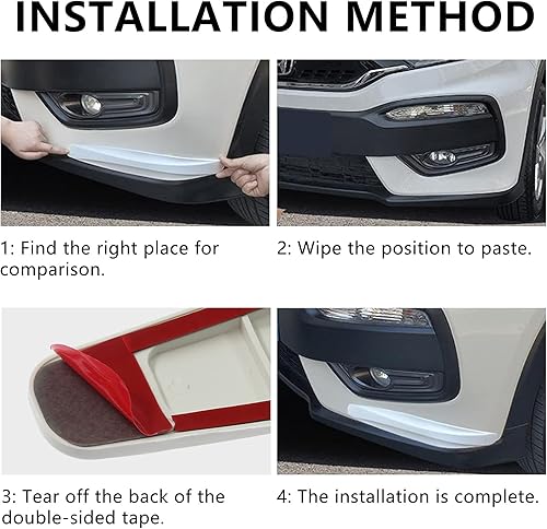 Vista 23 de BokWin Paquete de 4 protectores universales de goma para parachoques de automóvil, anticolisión, para esquinas delanteras y traseras de automóvil