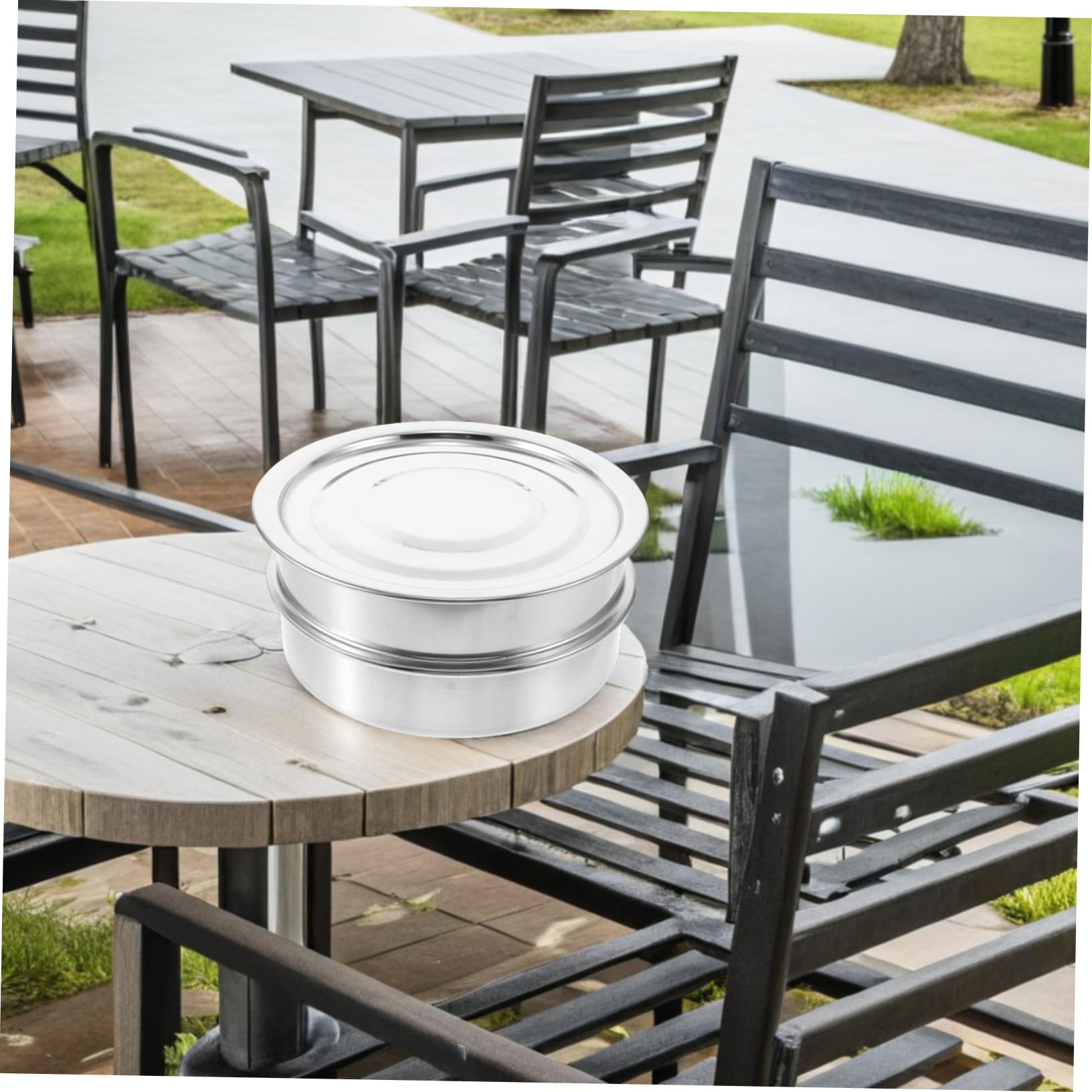 Kit de Germination en Acier Inoxydable 1 Set Argenté | Trays Empilables avec Couvercle, pour Pousses de Blé et Haricots, Usage Commercial et Restaurants
