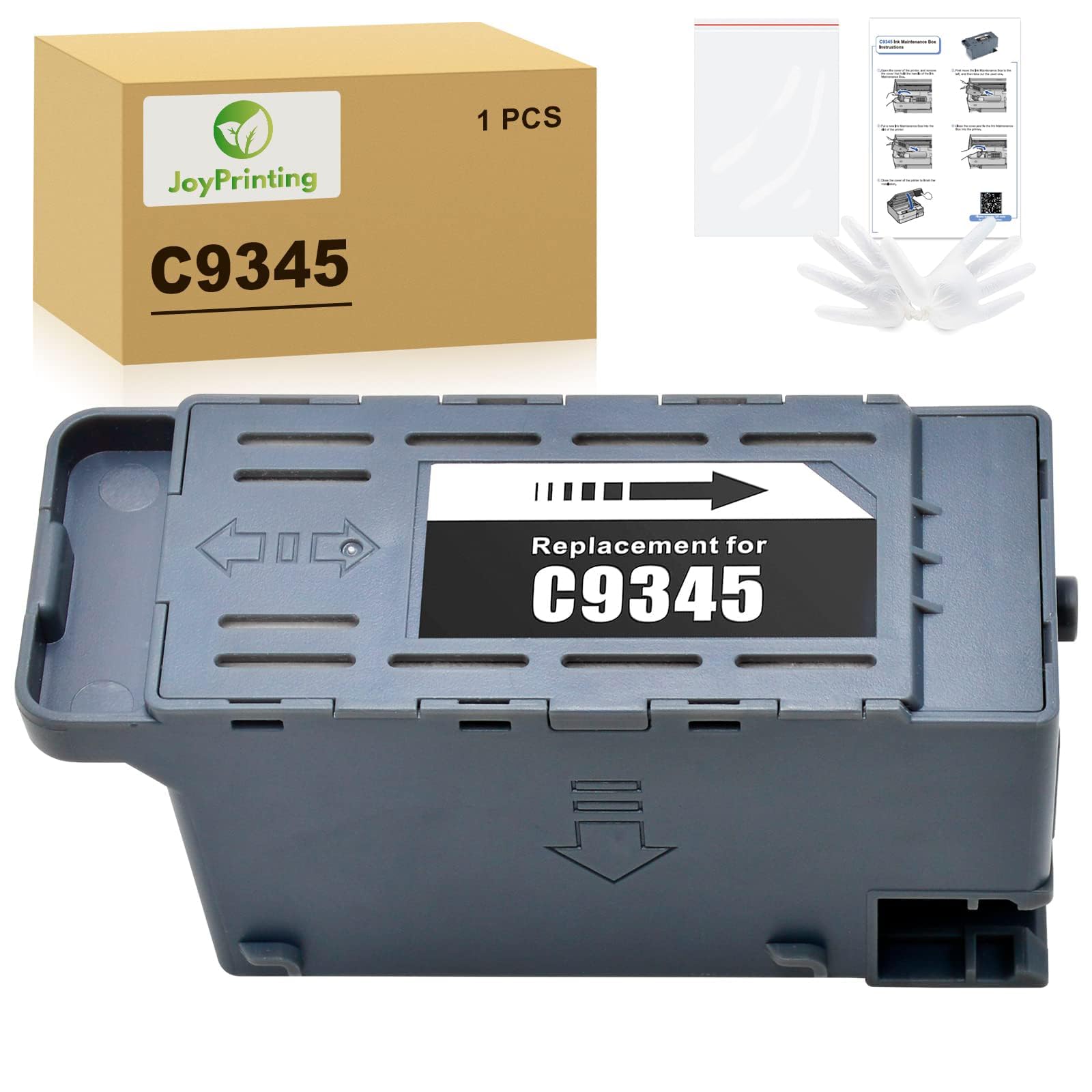JoyPrintingC9345 Ink Maintenance Box Replacement for EPSON C9345 C12C934591 Work with ET-5880 ET-5850 ET-5800 ET-16600 ET-16650 ET-16150 ET-M16600 WF-7840 Printers (With Chip, 1 Pack)