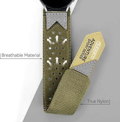 Miniatura 2 de dodokie Compatible con correas de reloj Samsung de 0.787 in, correa deportiva resistente de nailon para Galaxy Watch 6 Classic de 431.850 in, Watch