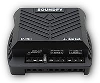 Vista 2 de Soundfy SA 400.4 - Amplificador de audio para auto de 4 canales digitales, 400W RMS 2 ohmios estables, amplificador multicanal compacto clase D