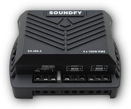 Amplificador de audio para auto Soundfy SA 400.4, 4 canales, 400W RMS miniatura 2