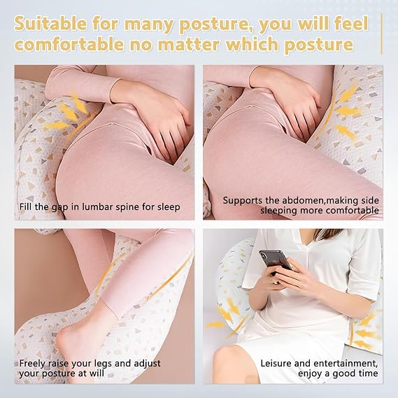 Gonggi 2Pcs Pregnancy Pillows for Sleeping, Full Body Pillow Pregnancy Pillows, Support for Back, Hips, Legs, Upgraded Detachable Soft and Adjustable Pillow Cover