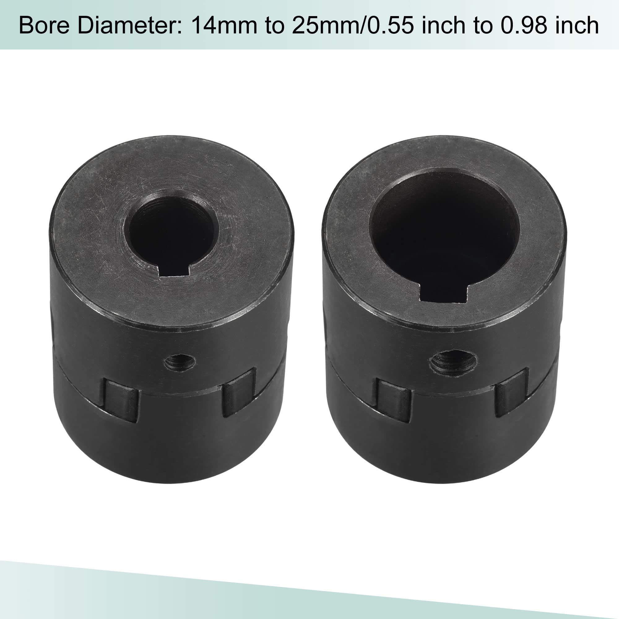 sourcing map Flexible Acoplamiento Eje 14mm a 25mm 53mm x 44,5mm Motor Acoplador Junta