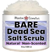 Non-Scented Dead Sea Salt Scrub | Face & Body | Unscented | 100% Natural | Jojoba oil || Made in Canada - Muslim Cosmetics - BARE Scrub 4oz 120ml