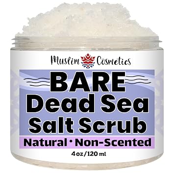 Unscented Dead Sea Salt Scrub | Face & Body & Bikini | Made in Canada 4oz