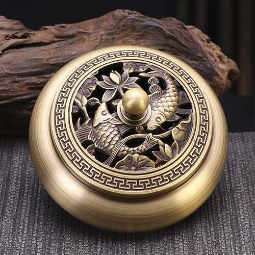 Miniatura 5 de Ylskmu Quemador de incienso, quemador de incienso antiguo de cerámica, atrapador de cenizas de incienso de porcelana para palos o incienso de cono,