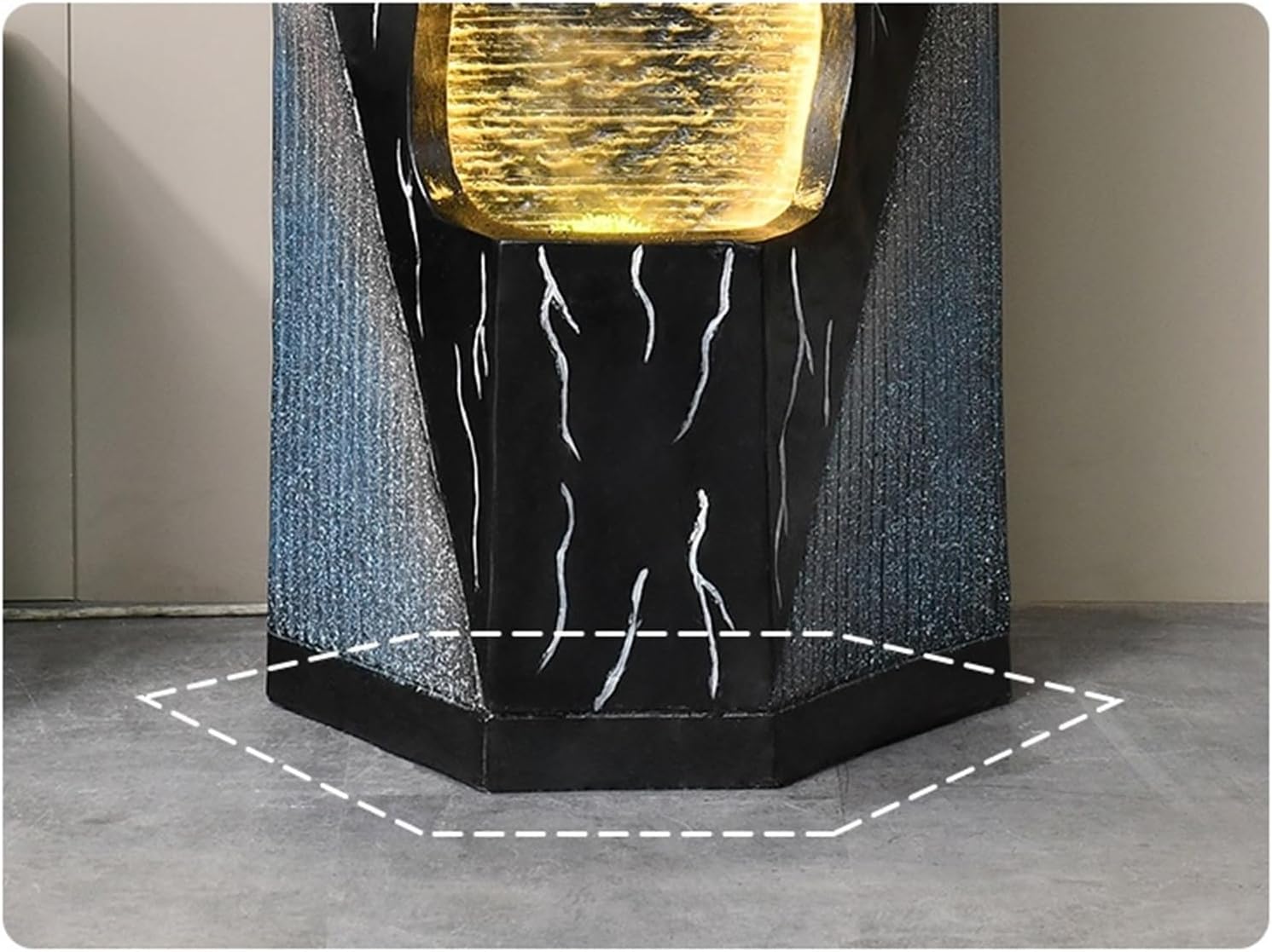 Modern Chinese Water Fountain Landscape, Home Living Room Courtyard Water Circulation Floor Decoration, Office Water Landscaping Floor-Standing Fountains(L)