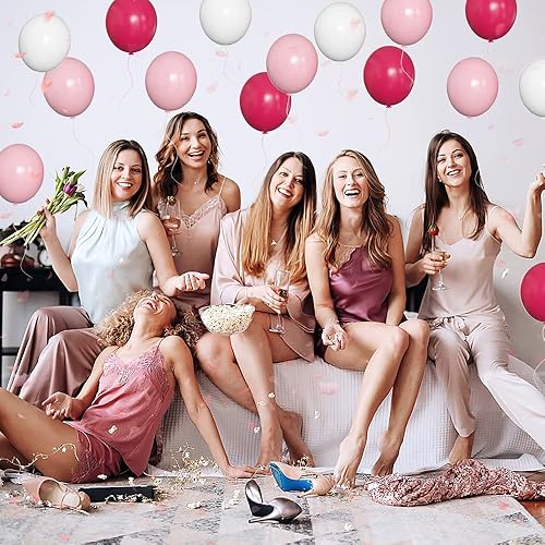 Vista 41 de Globos de fiesta de color rosa pastel de 10 pulgadas, 100 globos de látex rosa macarrón, globos de cumpleaños de color rosa claro (rosa pastel)