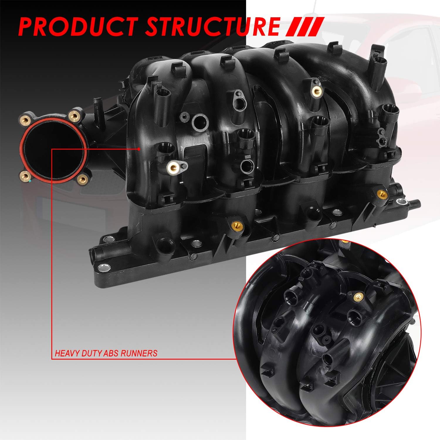 Auto Dynasty Engine Upper Intake Manifold Compatible with 2009-2011 Chevy Aveo 5 Pontiac G3 Wave