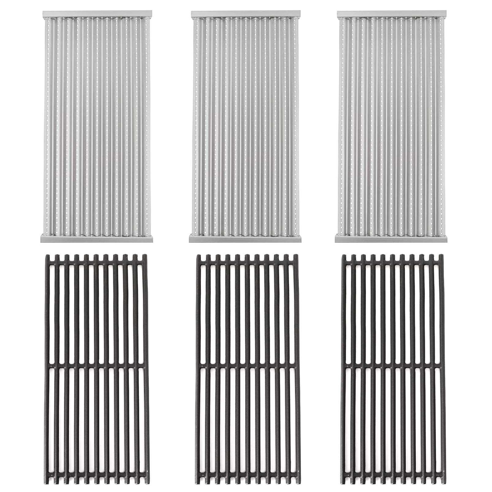 G466-2400-W1 G474-0017-W2 Cast Iron Grill Grates & Infrared Emitter Replacement for Charbroil TRU-Infrared 3-Burner Parts for Charbroil Grills 463355220 463242515 463242516 463243016 463367016
