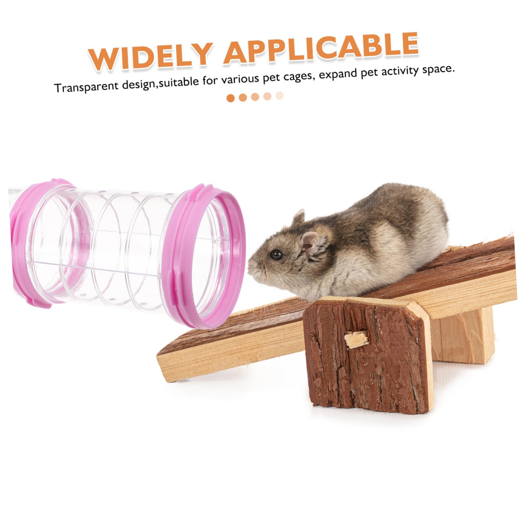 NUOBESTY 2sätze Faltbarer Hamster-spieltunnel für Kleintiere Transparenter Hamsterröhrentunnel Spielzeugtunnel aus Kunststoff für Hamsterkäfige Meerschweinchenröhre zum Spielen und Toben