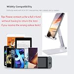 NOZEWOWA Support de téléphone portable pliable pour bureau, Support de téléphones réglables en angle de hauteur, Support portable de téléphone cellulaire compatible avec iPhone 16 15 14 Pro Max Plus, 13 Pro Max Mini