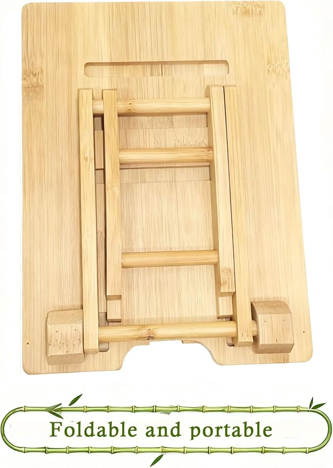 Soporte Ajustable de Bambú para Tablet y Teléfono miniatura 5