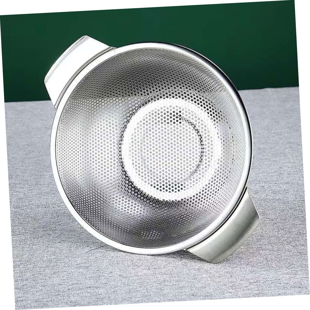 Escurridor de Cocina Redondo de Acero Inoxidable, Cesta