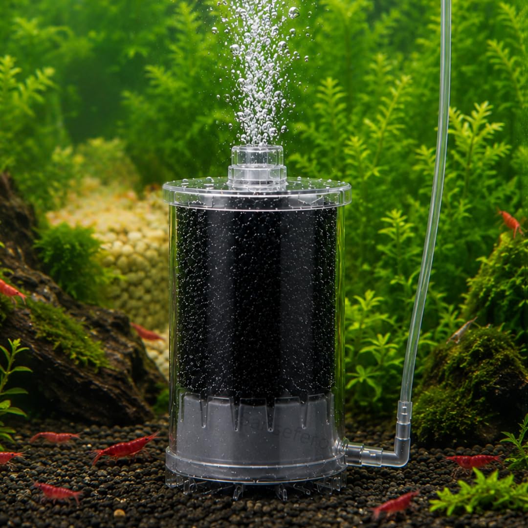 SANSEFERO SF-100 Biological Sponge Filter for Aquarium with Inbuilt Air Stone 2mm L Tube Air-Powered Oxygen Bubble Filter Bio Sponge for Shrimp Tanks,Bowl, Fish Tank Quiet & Gentle-image-21