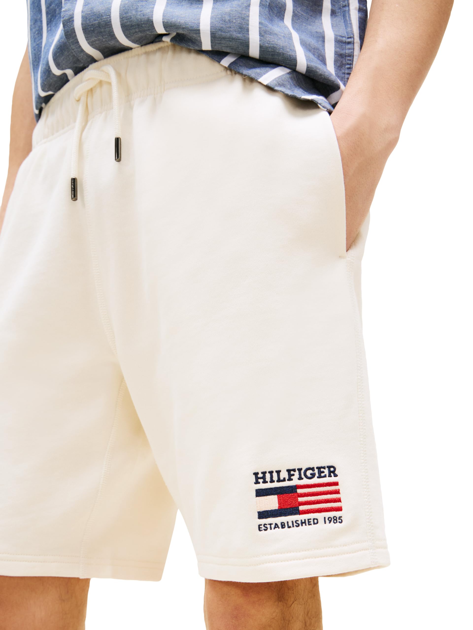Tommy Hilfiger Sweat Shorts with 100% Cotton and Drawstring - Pantalones Cortos Hombre