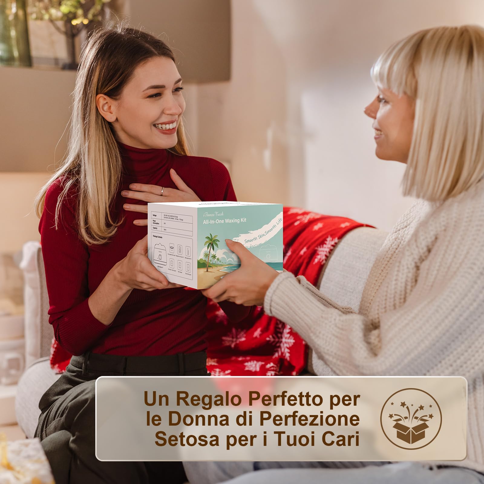 Scaldacera Cera Brasiliana Kit: Scalda Cera per Ceretta, 400g Cera, 42 Accessori per Depilazione per Uso Domestico e in Salone, per Tutto il Corpo, Sopracciglia, Viso, Bikini, per Donna e Uomo, Blu