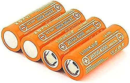 RSNV Li Batterylii-40E Lifepo4 26700 3.2 V 4000 mAh Batería recargable de litio de alta capacidad 10 A Pilas DIY Pack Mod Toys-4 piezas
