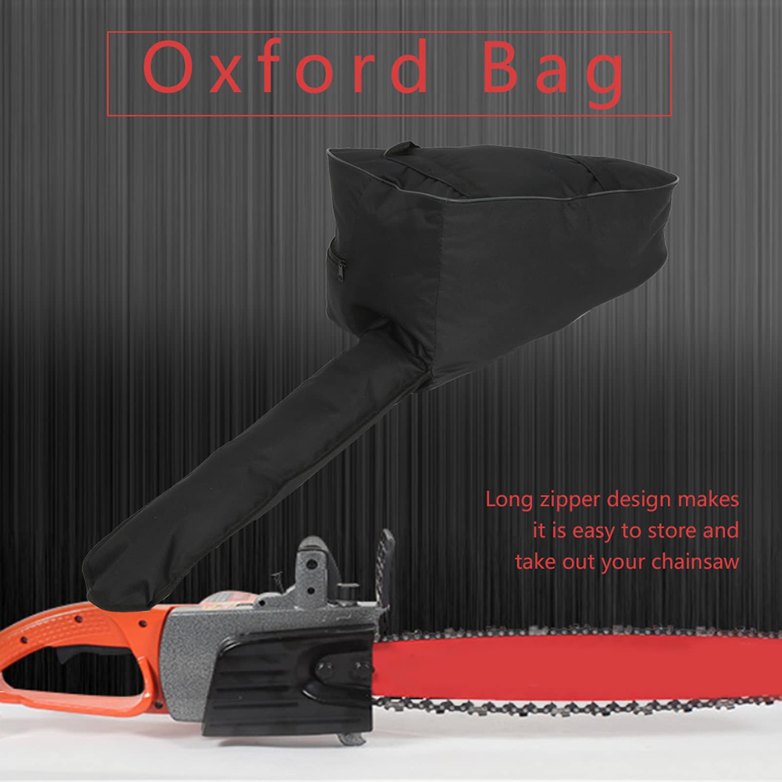 Sac de tronçonneuse imperméable Oxford 600D - Etui de protection robuste portable avec fermeture à glissière sécurisée - Pour bûcherons professionnels et forestiers en déplacement